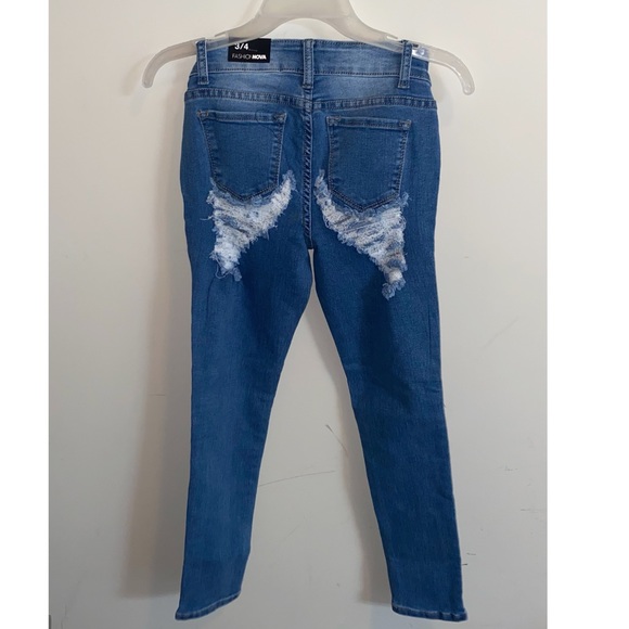 Blue cutout jeans - Picture 2 of 3